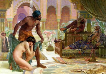Desnudo Painting - El amargo trago de la esclavitud Ernest Normand Desnudo clásico